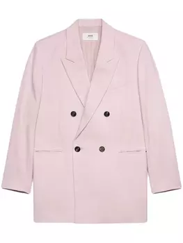 AMI Paris двубортный блейзер оверсайз, розовый