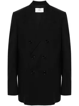 AMI Paris двубортный пиджак, черный