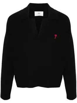 AMI Paris джемпер с монограммой Ami-de-Coeur, черный