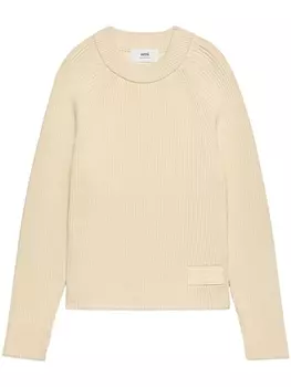 AMI Paris джемпер с нашивкой-логотипом, нейтральный цвет