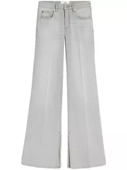 AMI Paris джинсы широкого кроя с завышенной талией, серый