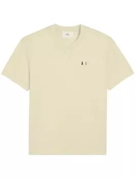 AMI Paris футболка La Plage Ami, нейтральный цвет