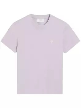 AMI Paris футболка с круглым вырезом, фиолетовый