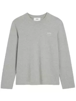 AMI Paris футболка с логотипом, серый