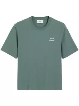 AMI Paris футболка с логотипом, зеленый