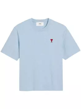 AMI Paris футболка с монограммой Ami de Coeur, синий