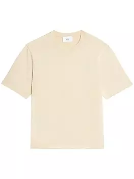 AMI Paris футболка с монограммой Ami de Coeur, нейтральный цвет