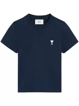 AMI Paris футболка с монограммой Ami de Coeur, синий