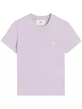 AMI Paris футболка с монограммой Ami de Coeur, фиолетовый