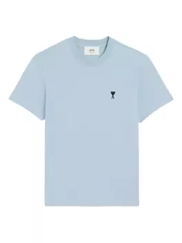 AMI Paris Футболка с вышивкой Ami de Coeur, синий