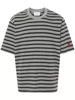 AMI Paris футболка в полоску, серый