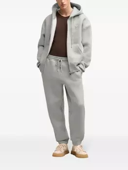 AMI Paris худи на молнии с монограммой Ami de Coeur, серый