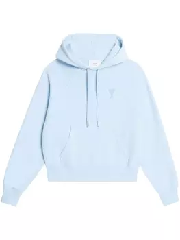 AMI Paris худи с длинными рукавами и монограммой Ami de Coeur, синий