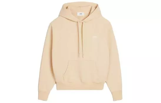 Ami Paris Худи с кулиской и принтом логотипа Ami De Coeur AMIPARIS, Cream