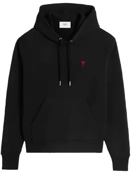 AMI Paris худи с монограммой Ami de Coeur, черный