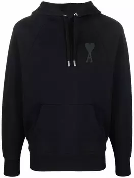 AMI Paris худи с монограммой Ami de Coeur, черный