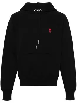 AMI Paris худи с вышивкой Ami de Coeur, черный