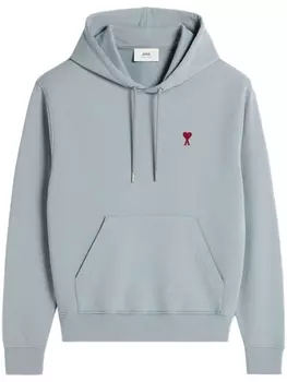 AMI Paris худи с вышивкой Ami de Coeur, синий