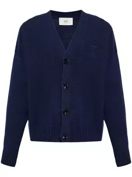 AMI Paris кардиган с логотипом, синий