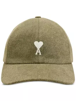 AMI Paris кепка с монограммой Ami de Coeur, зеленый