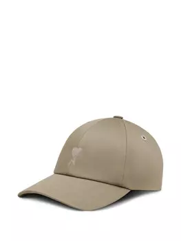 AMI Paris кепка с вышитой монограммой Ami de Coeur, нейтральный цвет