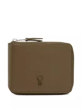 AMI Paris Кожаный кошелек Ami De Coeur, зеленый