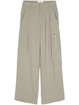 AMI Paris креповые прямые брюки