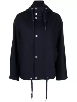 AMI Paris куртка из вирджинской шерсти с кулиской, синий