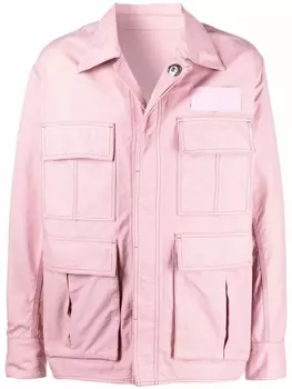AMI Paris куртка-рубашка с карманами, розовый