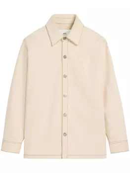 AMI Paris куртка-рубашка с монограммой Ami De Coeur, нейтральный