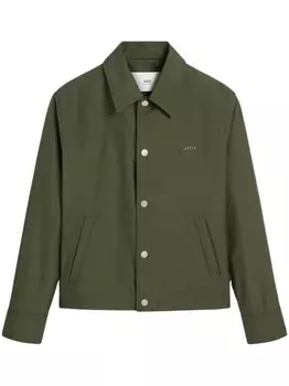 AMI Paris куртка с логотипом, зеленый
