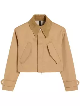 AMI Paris куртка с вельветовым воротником, нейтральный цвет