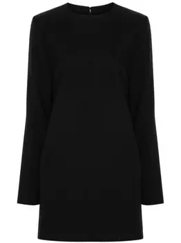 AMI Paris мини-платье с длинными рукавами, черный