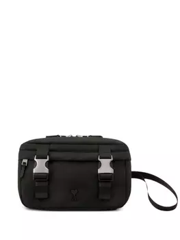 AMI Paris несессер с монограммой Ami de Coeur, черный