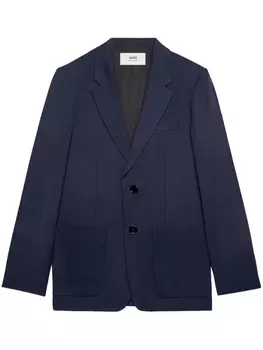 AMI Paris однобортный блейзер, синий