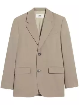 AMI Paris однобортный пиджак, нейтральный цвет