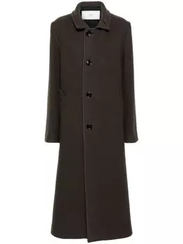AMI Paris пальто из натуральной шерсти, коричневый