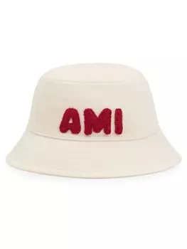 AMI Paris панама с логотипом, белый
