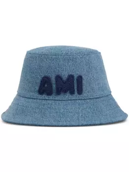 AMI Paris панама с логотипом, синий