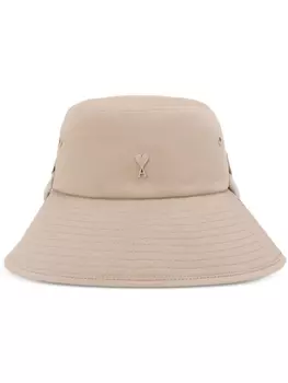 AMI Paris панама с монограммой Ami de Coeur, нейтральный цвет