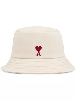 AMI Paris панама с монограммой Ami de Coeur, белый
