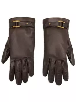 AMI Paris перчатки с ремешками, коричневый