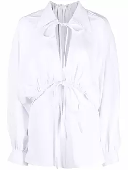 AMI Paris платье мини с завязками, белый