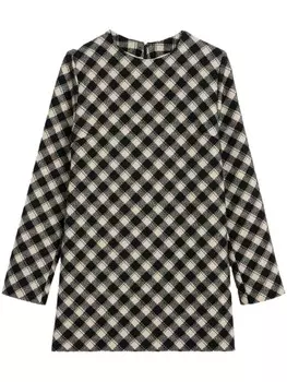 AMI Paris платье мини в клетку, черный