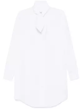 AMI Paris платье-рубашка с шарфом, белый