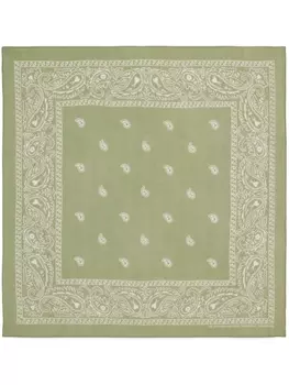 AMI Paris платок с принтом пейсли, зеленый