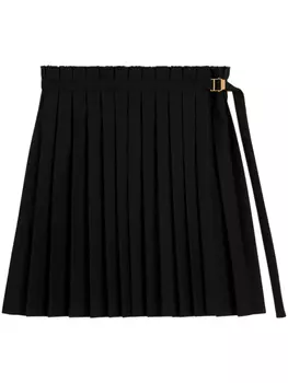AMI Paris плиссированная мини-юбка, черный