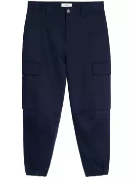 AMI Paris прямые брюки карго, синий