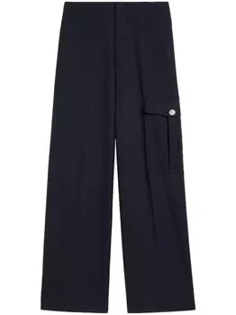 AMI Paris прямые брюки карго, синий