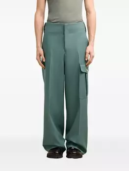 AMI Paris прямые брюки, зеленый